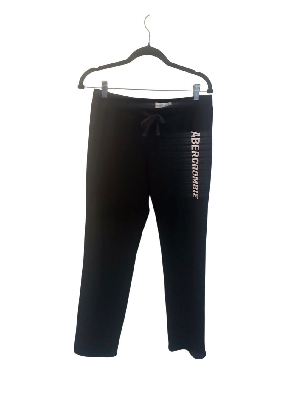 Abercrombie & Fitch Cozy Fleece Drawstring Black Loose Fit Sweatpants Medium